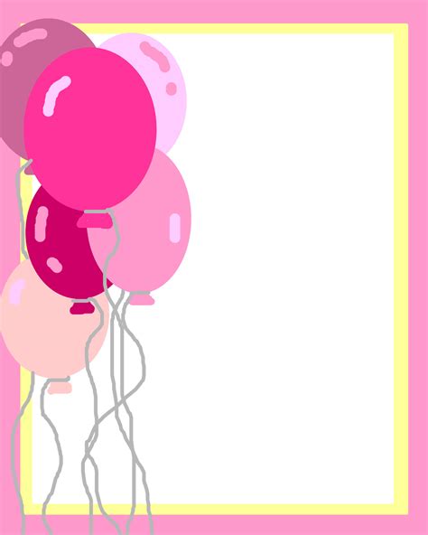 Pink Balloons Invite Free Stock Photo - Public Domain Pictures