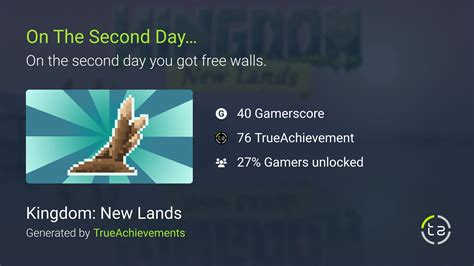 On The Second Day… achievement in Kingdom: New Lands