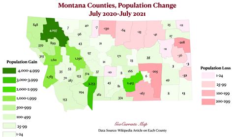 Recent Population Growth - and Decline - in Montana - GeoCurrents