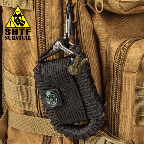 SHTF Paracord Survival Kit With Carabiner 20