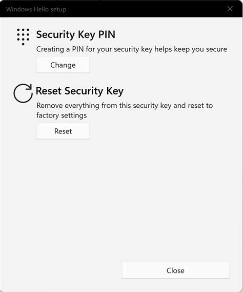 FIDO2 Security Key PIN Setting / Fingerprint Setting - for Windows