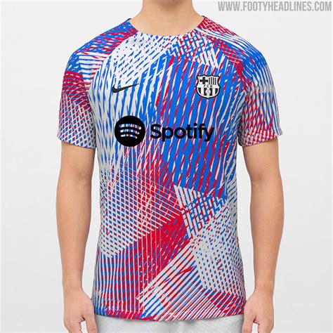 Barcelona 22-23 'Champions League' Pre-Match Shirt Released - Silver ...