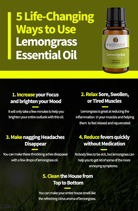 5 Life Changing Ways to Use Lemongrass Essential Oil – Earthroma