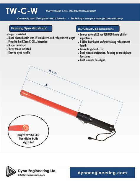 Traffic Wands Spec Page – DynaEngineering