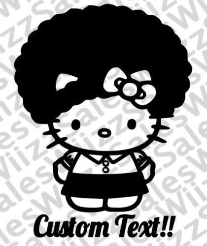 Hello Kitty Afro ,Vinyl Decal,Sticker for Cars,Windows,Laptops and more ...