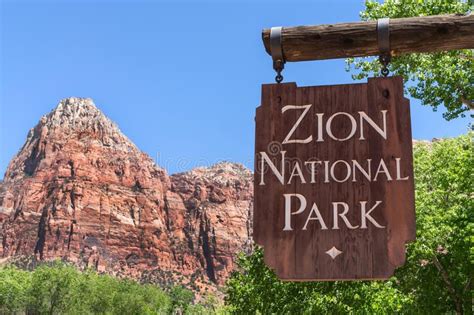 Entrance sign at Zion National Park. Zion National Park entrance sign at Springd , #AD, #Zion, # ...