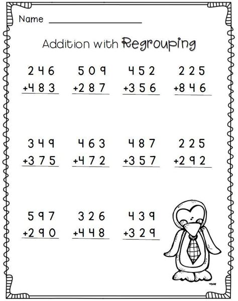 Addition with regrouping--2nd grade math worksheets--FREE | 2nd grade math worksheets, 2nd grade ...