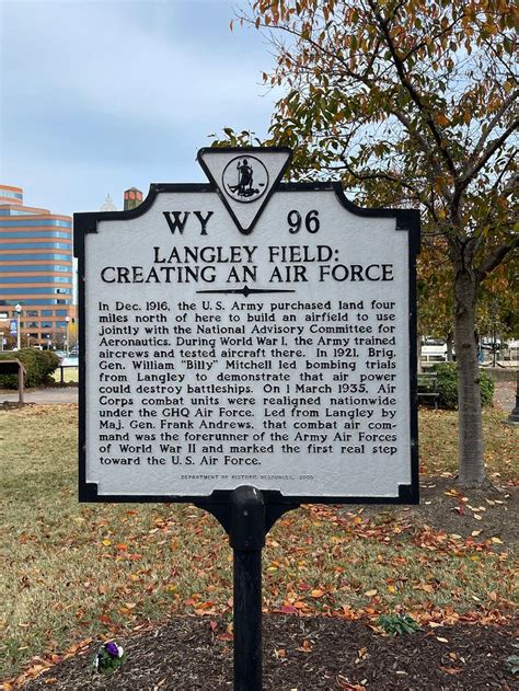 Historic Sign Langley Field. Hampton, Virginia. | Historical marker, Virginia, Langley virginia