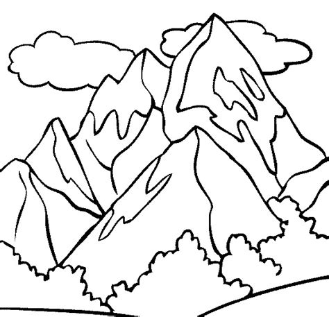 Mountain Peak Coloring Page - Free Printable Coloring Pages for Kids