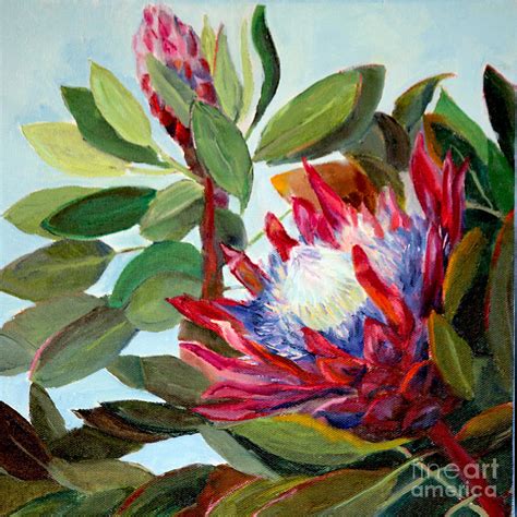 King Protea Painting by Catherine Kitty Moore - Fine Art America