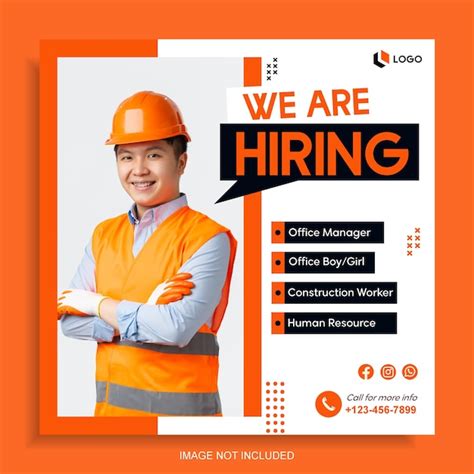 Premium Vector | We are hiring job vacancy banner or social media post ...