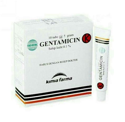 Gentamycin Salep Kulit 5 gram (Generik Manufaktur)- - Manfaat, Harga, Efek Samping, Dosis ...