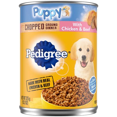 Buy PEDIGREE CHOPPED GROUND DINNER Puppy Canned Soft Wet Dog Food With ...