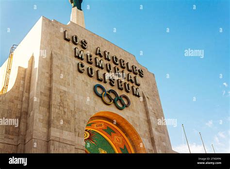 The Los Angeles Memorial Coliseum Stock Photo - Alamy