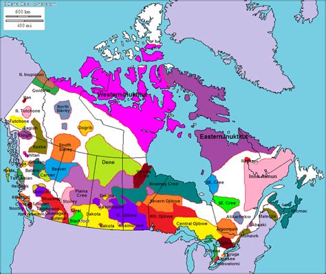 Aboriginal Languages of Canada [850 × 717] | Language map, Aboriginal ...