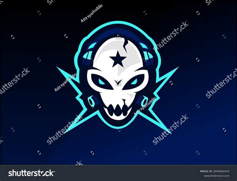 Blue Black Skull Esport Logo Stock Vector (Royalty Free) 2042642414 | Shutterstock