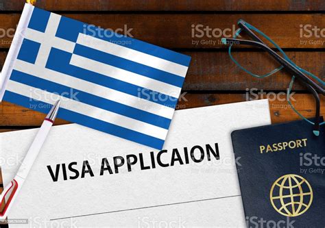 Greece Visa Application Form Stock Photo - Download Image Now ...