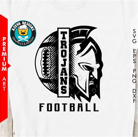 Trojan Football 'Team Spirit' svg eps png and dxf | Etsy