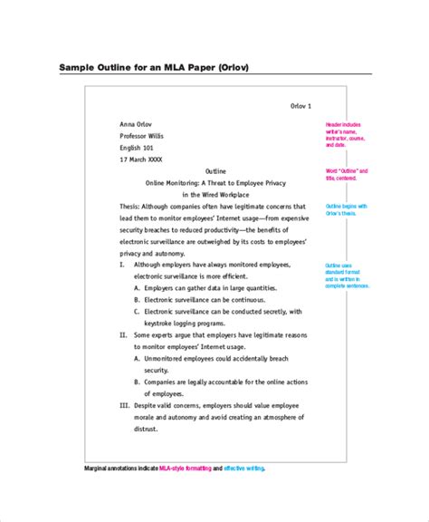 Mla Paper Template Word | PDF Template