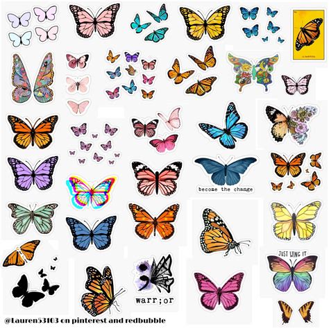 Butterfly Stickers | Print stickers, Iphone case stickers, Printable stickers