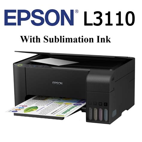 Epson L3110 All-in-One Ink Tank Printer with Sublimation Ink | Shopee ...