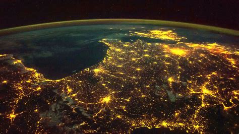 ISS, space station photograph, France at night : r/europe