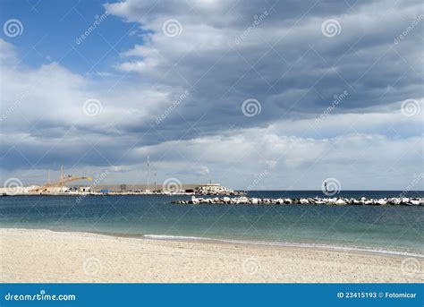 Garrucha Harbor Entrance stock image. Image of blue, space - 23415193