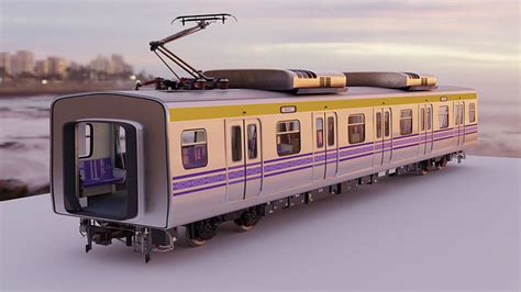 Hyundai Rotem Train Car Interior Exterior Full Train LRT 2 3D model animated rigged | CGTrader