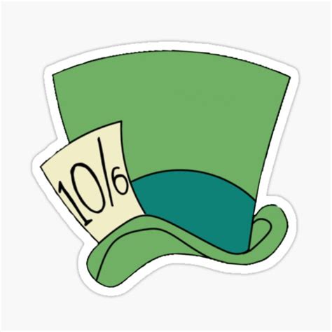 "Mad Hatter Hat" Sticker for Sale by JulianaWalrod | Redbubble