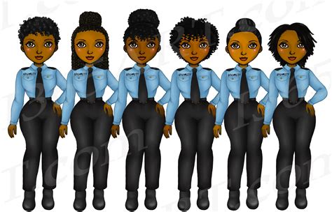 Female Security Guard Clipart