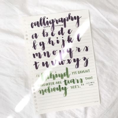 Aesthetic Calligraphy Alphabet