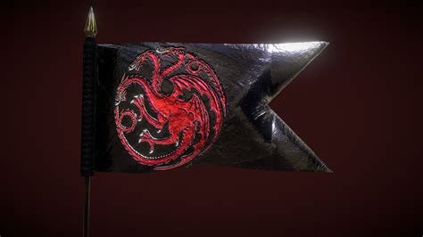 Targaryen Banner (Game of Thrones) - Download Free 3D model by Yanez ...