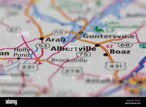 Albertville on a map hi-res stock photography and images - Alamy