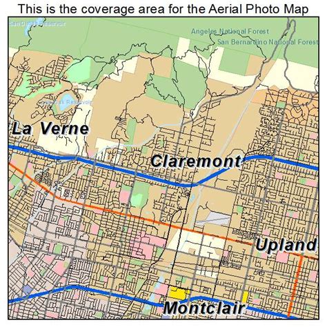 Aerial Photography Map of Claremont, CA California