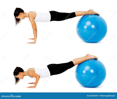 Pilates ball exercise stock photo. Image of mixed, keywords - 24323554