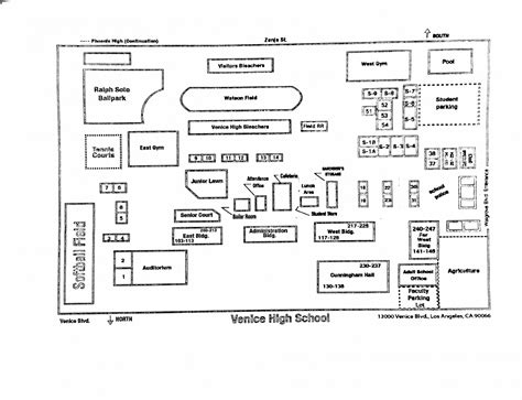 Venice high school map - Venice high school campus map (Italy)