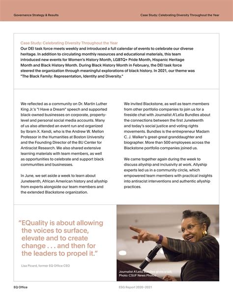 ESG Case Study 2021: Celebrating Diversity by EQ Office - Issuu