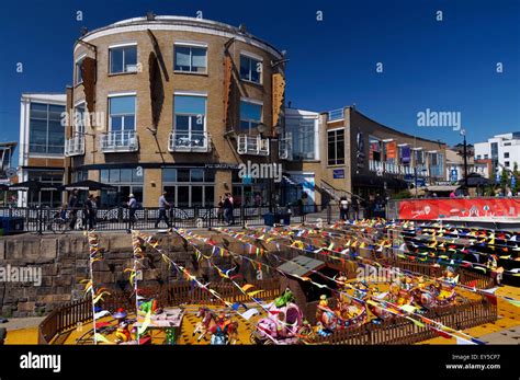 Cardiff Bay Beach summer festival, Mermaid Quay, Cardiff Bay, South Wales, UK Stock Photo - Alamy