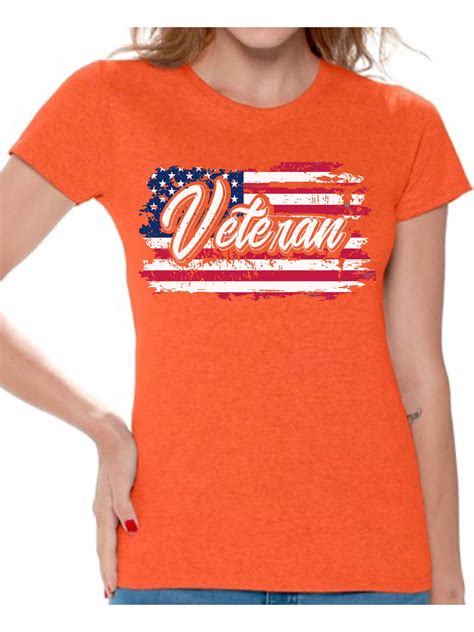 Awkward Styles Veteran Shirts Veteran Women T-Shirt Flag Women Shirt ...