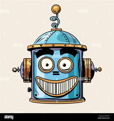 emoticon happy emoji robot head smiley emotion Stock Vector Image & Art ...