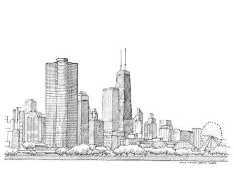 CHICAGO SKYLINE Architecture City Lake Michigan Willis - Etsy Canada