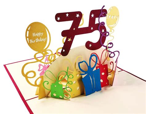 Happy 75th Birthday With Lots of Presents | iGifts And Cards