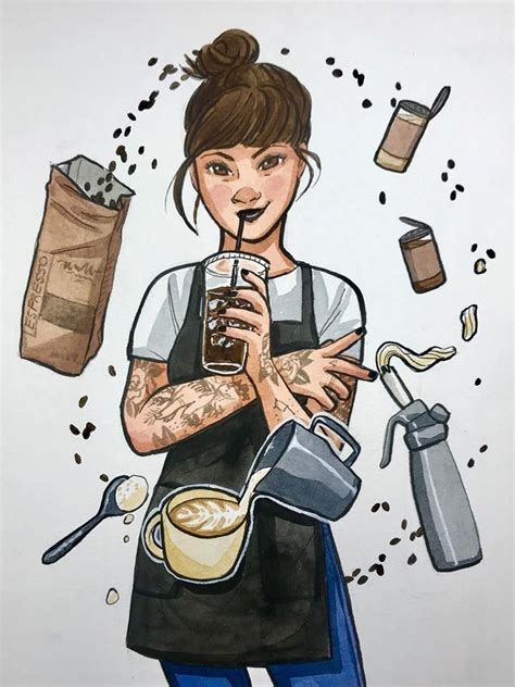 Pin by Ryan VanAlstine on Art | Starbucks art, Coffee art, Coffee illustration