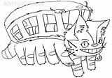 Catbus Coloring Page sketch template