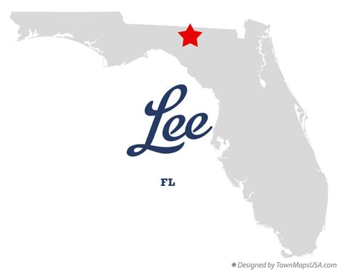 Map of Lee, FL, Florida