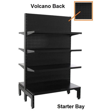 Black Gondola Shelving Double Sided Black Double Side Display Bay Shelving