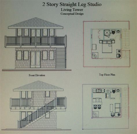 A custom Living Tower plan available at www.water-towers.com | Small house plans, Cottage plan ...