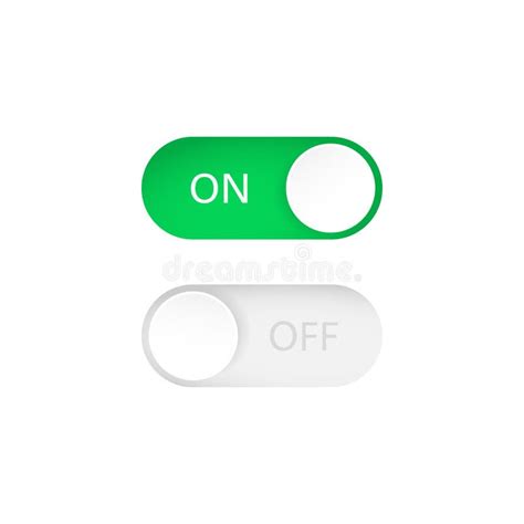 On and Off Toggle Switch Buttons. Switch on or Off. Vector Illustration ...