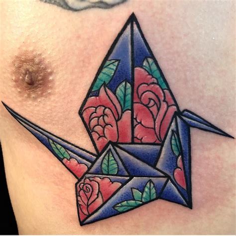 Paper Oragami, Geometric Tattoo, Triangle Tattoo, Origami Crane, Diy ...