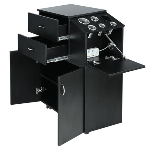 "CORIA" Salon Trolley - Matte Black - Salon Stations, Salon Carts